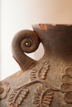 Load image into Gallery viewer, Indonesian Large Detailed Floral Vase Missing Handle
