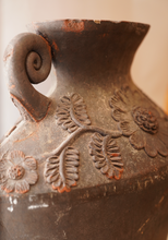 Load image into Gallery viewer, Indonesian Large Detailed Floral Vase Missing Handle
