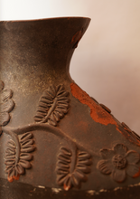 Load image into Gallery viewer, Indonesian Large Detailed Floral Vase Missing Handle
